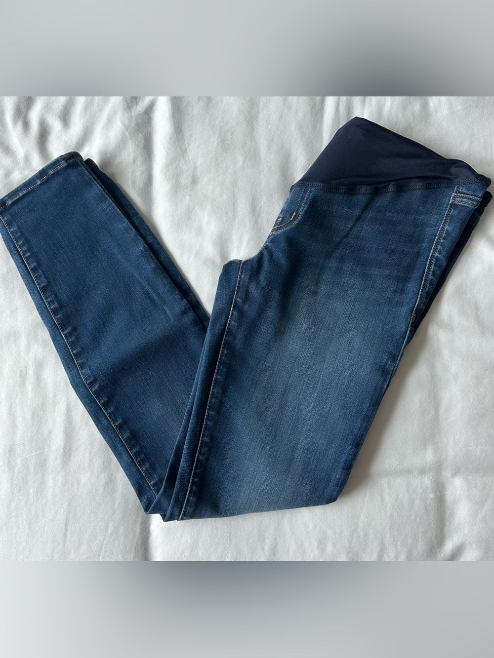 NEW! MADEWELL Dark Blue Maternity Jeans with Navy Panel Size 25